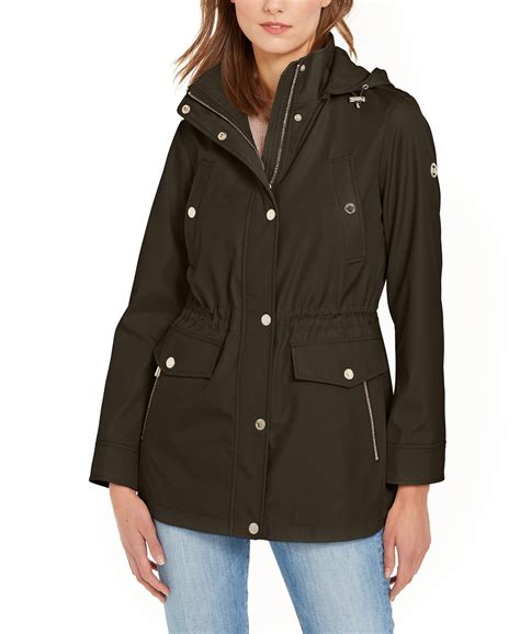 michael kors green jacket|michael kors anorak jacket women.